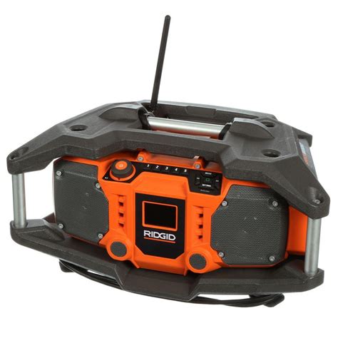 Dual Power Supply allows you to run off of any RIDGID 18V battery (not included) or attached AC cord. . Ridgid radio
